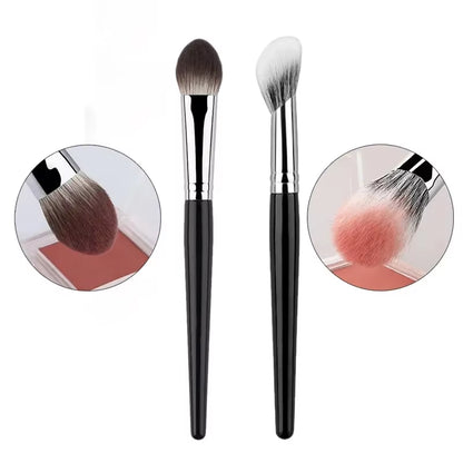 1/2Pcs Peach Heart Blusher Brush Powder Blush Cream Liquid Blush Makeup Brushes Flat Small Precise Blush Brush Makeup Tools