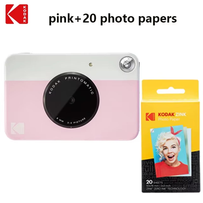 Genuine  PRINTOMATIC Instant Camera Digital Instant Printing Camera ZINK Inkless Printing Color Photo Paper +40 Films Set