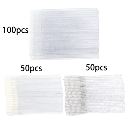 200Pcs Disposable Brushes Set Mascara Wands Lip Brushes Microbrush Applicator Swab for Eyelash Extension Eyebrow Makeup Tools