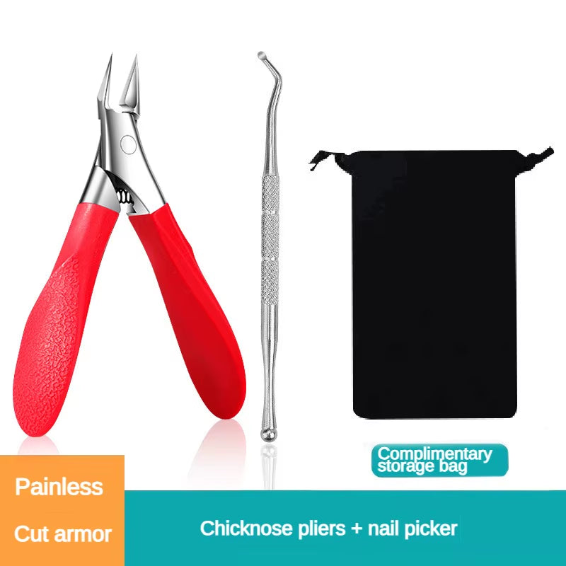 Professional Multi-Functional Labor-Saving Nail Clippers, Precision Tip Scissors for Ingrown Toenails, Thick/Hard Toenails