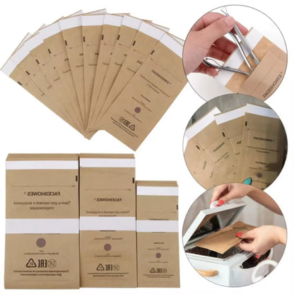 100Pcs Nail Sterilizer Manicure Kraft Bags Nail Art Clean Kraft Bag Nail Art Sterilization Disposable Nail Disinfection Tools