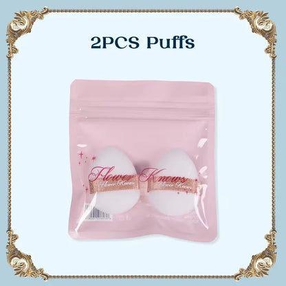 Flower Knows Powder Puffs for Flawless Makeup Application, Compact Size for Travel