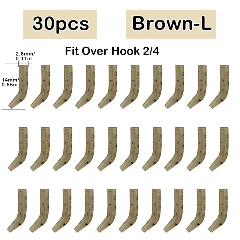 30Pcs Carp Fishing Hook Kickers D Rig Kicker Aligners Hooks Sleeves Rigs All Colors Accessories End Terminal Tackle