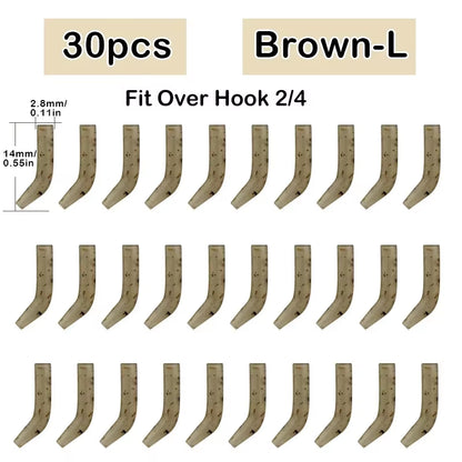 30Pcs Carp Fishing Hook Kickers D Rig Kicker Aligners Hooks Sleeves Rigs All Colors Accessories End Terminal Tackle