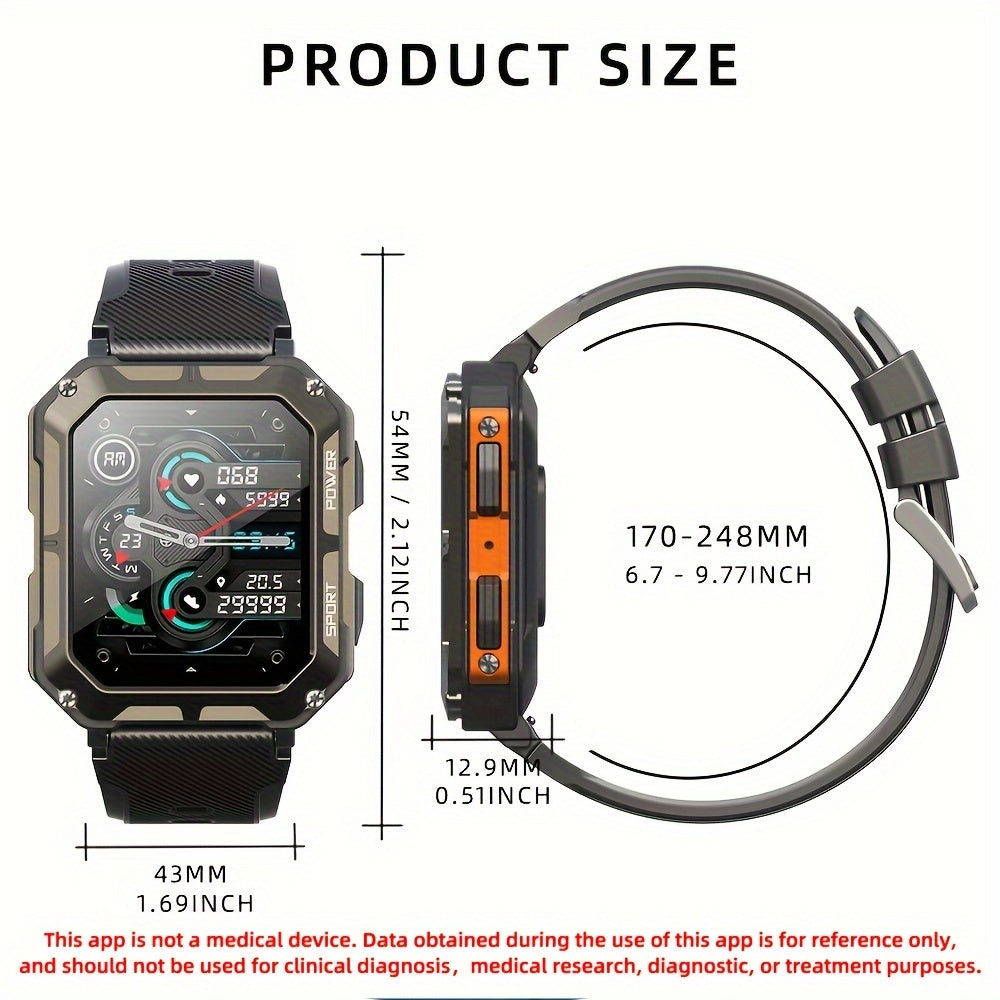 SENBONO Rugged Smartwatch for Men - Advanced Sport Tracker with Seamless Wireless Calls, Health & Fitness Monitor, Step, Calorie & Sleep Tracker - Compatible with iPhone & Android Beauty World Shop