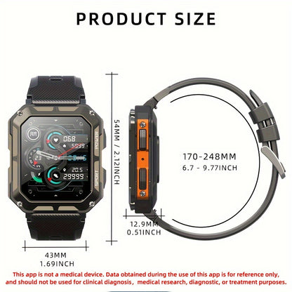 SENBONO Rugged Smartwatch for Men - Advanced Sport Tracker with Seamless Wireless Calls, Health & Fitness Monitor, Step, Calorie & Sleep Tracker - Compatible with iPhone & Android Beauty World Shop