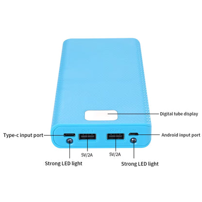 DIY 8*18650 Battery Power Bank Case Charge Storage Box 5V Dual USB Type C Battery Holder Box PD QC3.0 Fast Charge for Smartphone