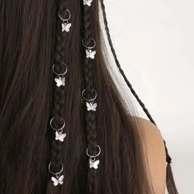 Hair Braids Dirty Braids Bead Hairpin Hair Accessories Headwear for Women Girls Dreadlock Hair Rings Adjustable Cuffs Clip