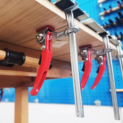 2PCS 160X60Mm Quick Guide Rail Ratchet Clamp Woodworking F Clamp Quick Clamping for MFT and Guide Rail System Hand Tools