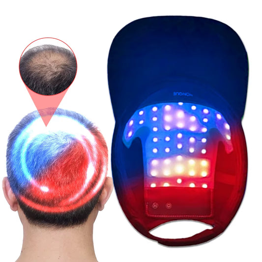 LED Red Light Therapy Hat for Hair Growth 48 Bead Lights anti Hair Loss LED Machine 650Nm 470Nm 850Nm Light Device Helmet Cap
