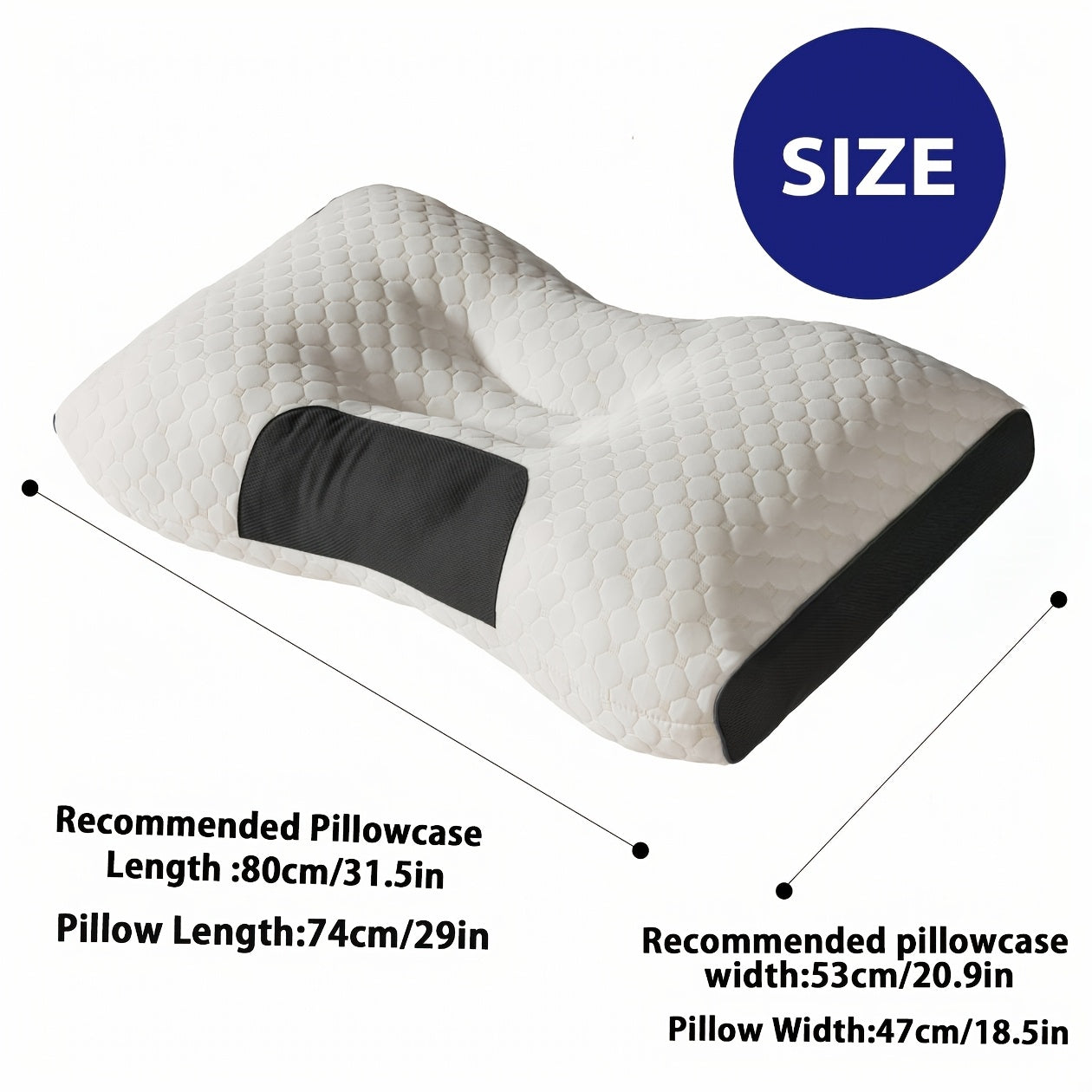 Buy 1 Get 1 Free, 2 Soft Woven Neck Massage Couple Pillows - Adjustable Ergonomic Orthotic Profile Support, High Quality Pillow Core, Detachable Pillowcase For Sleeping Comfort Beauty Fashion