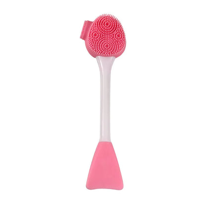 Facial Cleaning Silicone Brush Facial Mask Applicator Skincare Accessories Silicone Body Scrubbers 2In1 Spa Facial Wash Brushes