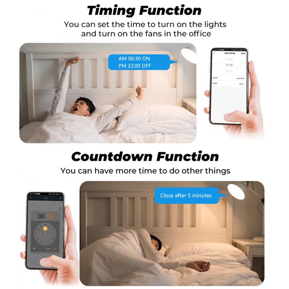 Tuya Smart Home Zigbee Wifi Smart Switch with Power Monitor 16A Mini Breaker Voice Control for Homekit Siri Alexa Google Alice