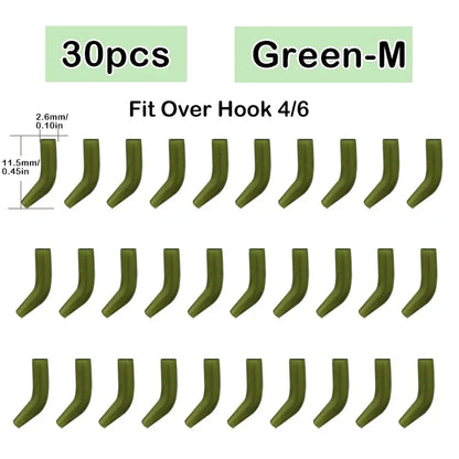 30Pcs Carp Fishing Hook Kickers D Rig Kicker Aligners Hooks Sleeves Rigs All Colors Accessories End Terminal Tackle