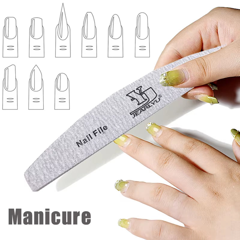 5Pcs/Lot Nail File Mix Color Limas 80/100/150/180/240 Grit Professional Sandpaper Cuticle Remover Buffer Files Manicure Tool Set