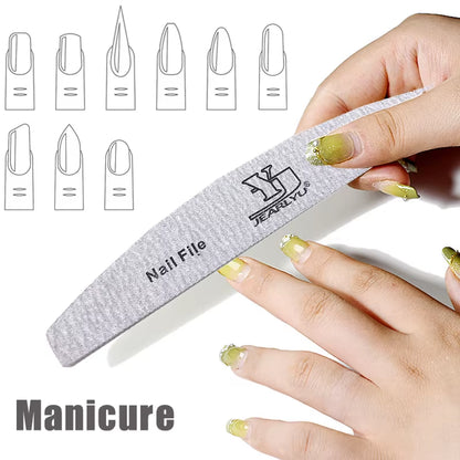 5Pcs/Lot Nail File Mix Color Limas 80/100/150/180/240 Grit Professional Sandpaper Cuticle Remover Buffer Files Manicure Tool Set