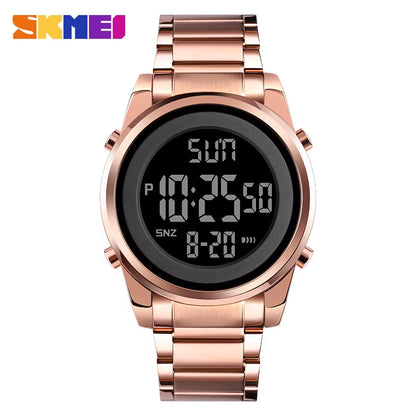 Luxury Waterproof Watch for Men Stainless Steel Electronic Sports Digital Mens Wristwatches Man Clock Reloj Masculino 1611