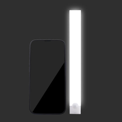 1pc Wireless LED Under Cabinet Light with Motion Sensor, Ultra-Thin Magnetic Strip, USB Rechargeable, PVC Lamp Body, Indoor LED Lighting for Kitchen, Stairs, Hallway, Wardrobes - Ideal for Christmas & Thanksgiving Gifts Beauty Fashion