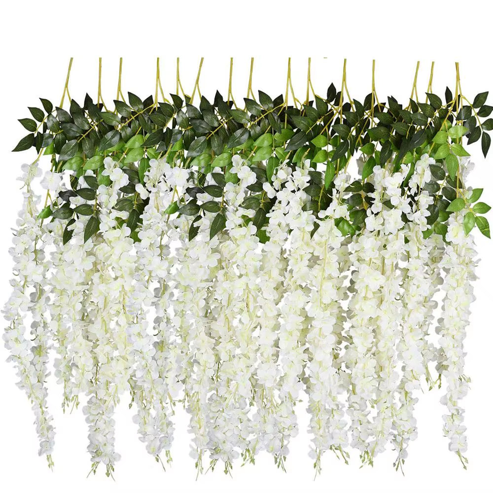1 Pc Artificial Flowers Rattan Home Wedding Celebration Festival Outdoor Garden Wall Yard Garland DIY Gift Box Decorat Accessory