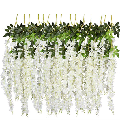 1 Pc Artificial Flowers Rattan Home Wedding Celebration Festival Outdoor Garden Wall Yard Garland DIY Gift Box Decorat Accessory