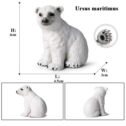 Arctic South Pole Animals Simulation Polar Bear Ursus Maritimus Action Figures Solid PVC Model Figurine Kid Toy Gift