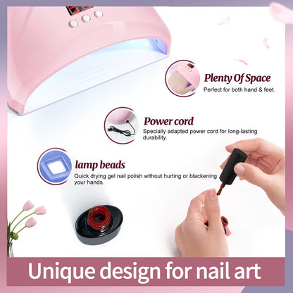 LED Light Nail Lamp Portable Gel Polish Drying Lamps UV Curing Flashlight Machine Pin Cure for Professional Nails Dryer