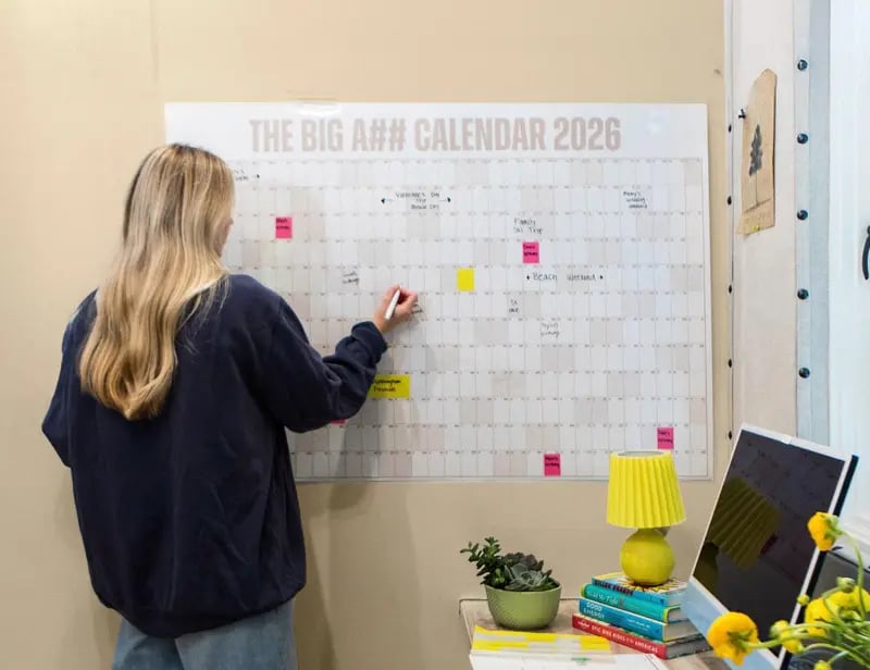 🔥📅The Big A## 2026 Wall Calendar - Flexible Dry-Erase Material ✍️Design Your Amazing Year!🏃 mysite