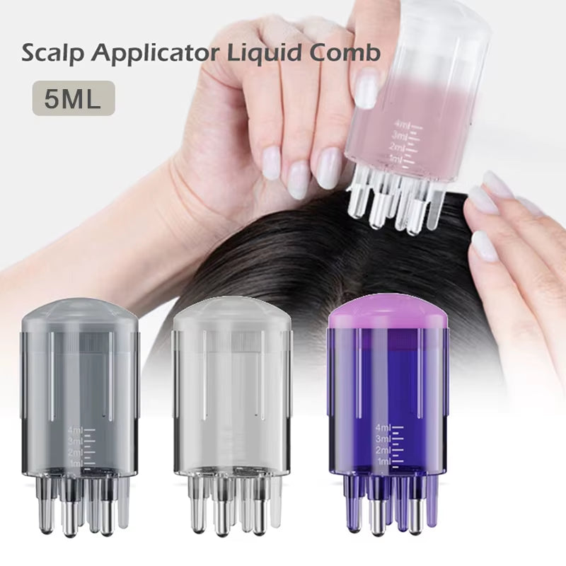 5ML Scalp Applicator Liquid Comb for Hair Growth Serum Oil Nourish Mini Portable Hair Roots Massage Medicine Comb Hair