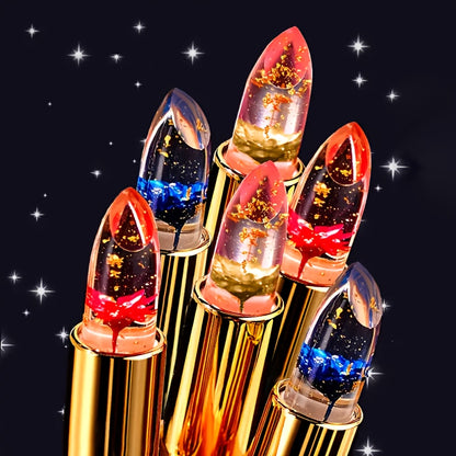 6 Pack Color-Changing Lipstick & Gloss Set - Flower Jelly Lip Balm with Magic Temperature Effect | Long-Lasting Hydrating & Nourishing Combo (Pink) Beauty World Shop