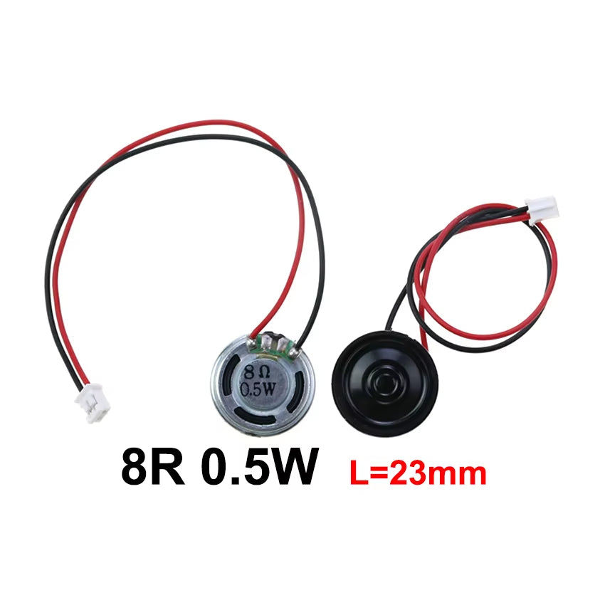1X 8 Ohm 8R 0.5W Mini Ultra-Thin Horn Speaker Diameter 20Mm 23Mm 28Mm 30Mm 36Mm 40Mm 50Mm 57Mm Loudspeaker W/ P2.0 Termina Wire