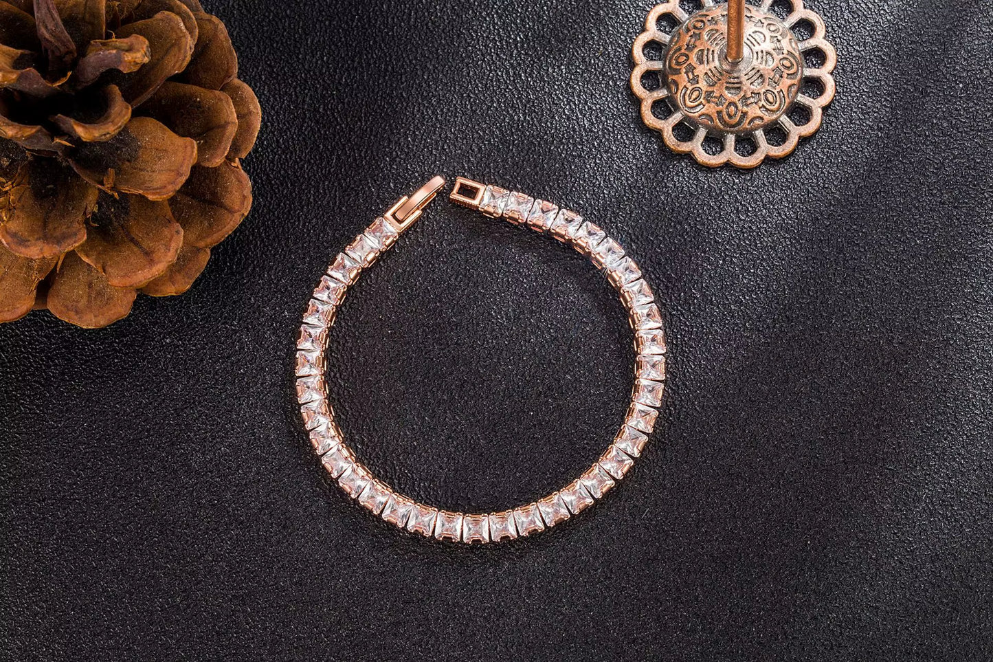 Solid 18K 14K Gold Moissanite Tennis Bracelet for Women D VVS1 round 925 Sterling Silver Luxury Bracelet for Engagement