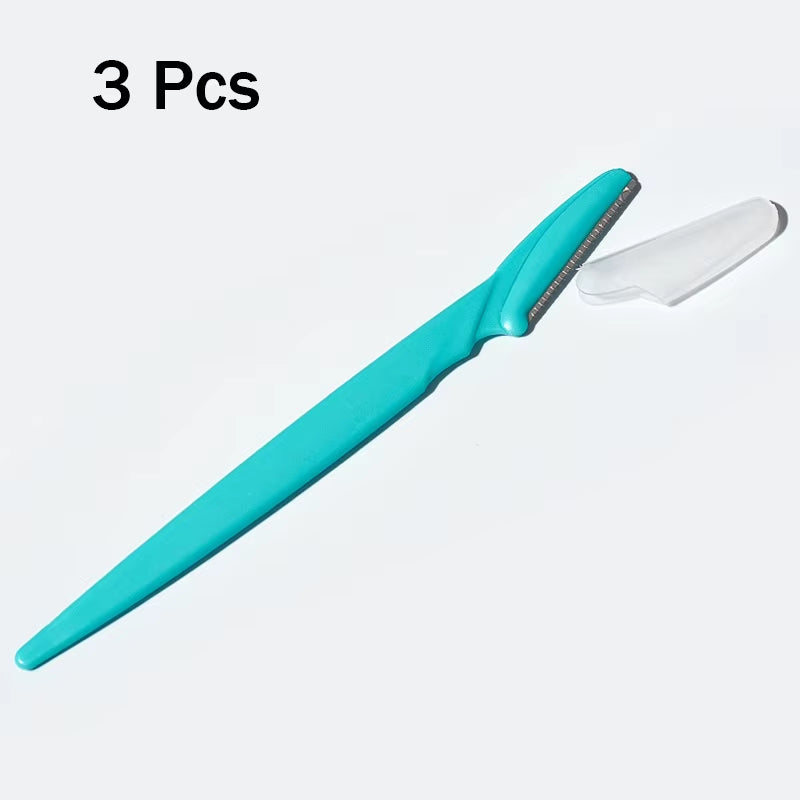 3Pcs Women'S Razors Makeup Facial Eyebrow Lip Razor Hair Remover Sharp Stainless Steel Cutting Knife Safety Razor