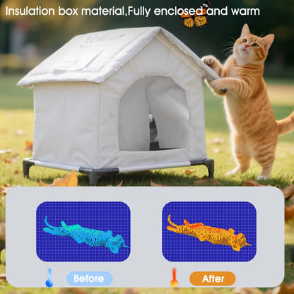 Stray Cats Shelter Winter Pet Furniture Oxford Cloth Weatherproof Cat House Stray Cat Dog Rescue Supplies Indoor and Outdoor Use
