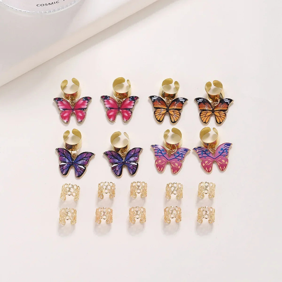 Hair Braids Dirty Braids Bead Hairpin Hair Accessories Headwear for Women Girls Dreadlock Hair Rings Adjustable Cuffs Clip