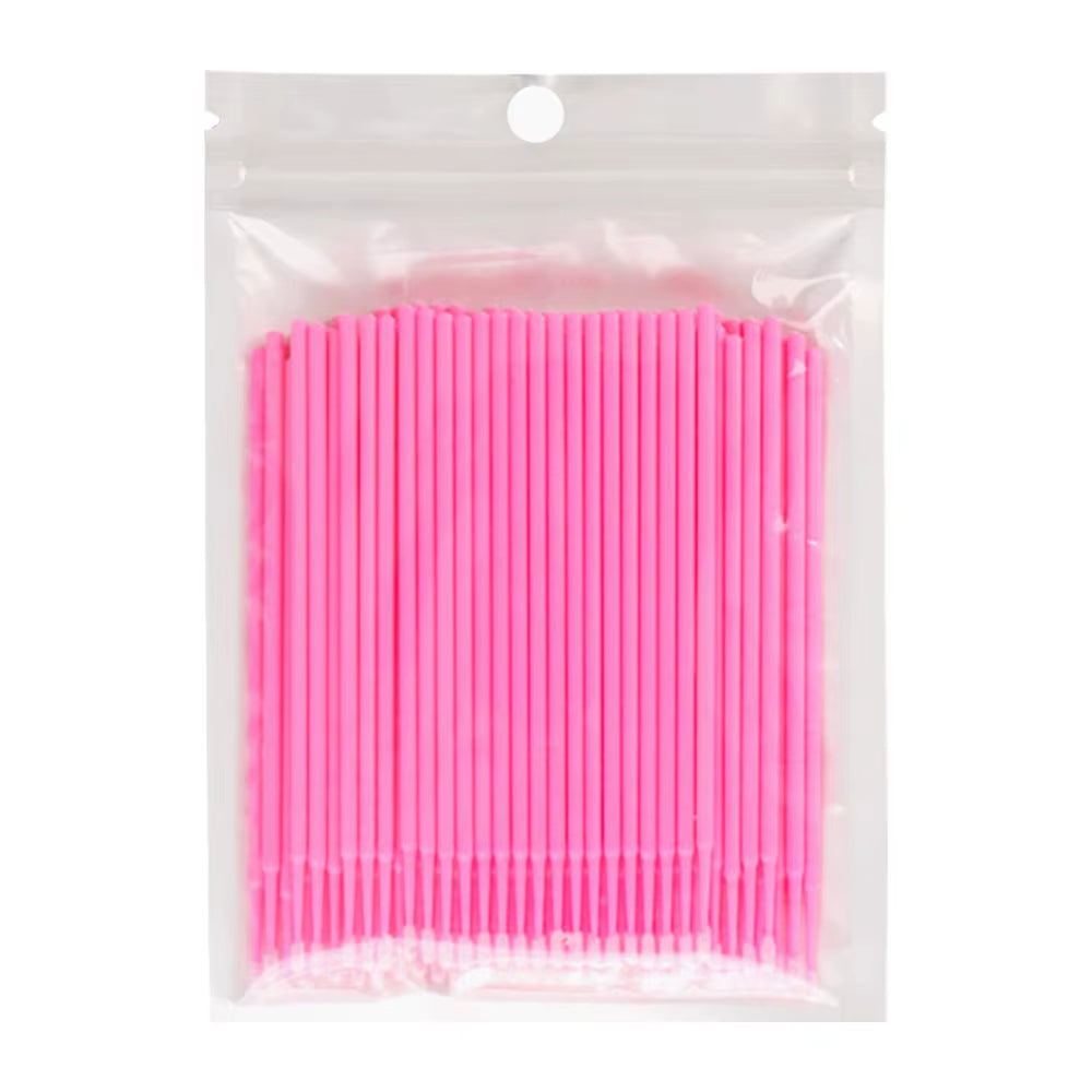 100Pcs Eyelash Cleaning Brushes Micro Cotton Swab Individual Removing Makeup Brush Eyelashes Microbrush Beauty Clean Tools