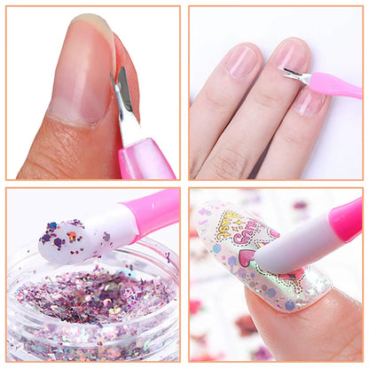 5Pcs/10Pcs Ways Manicure Nail Cuticle UV Gel Polish Pusher Remover Trimmer Stainless Steel Pedicure Dead Skin Cuticle Care Tools