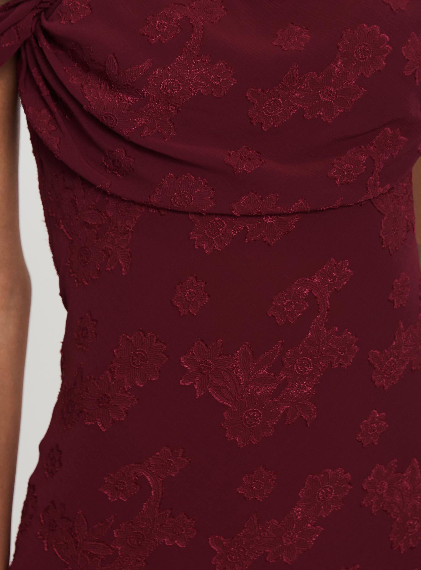 Azura Off The Shoulder Maxi Dress Burgundy Princess Polly