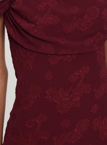 Azura Off The Shoulder Maxi Dress Burgundy Princess Polly