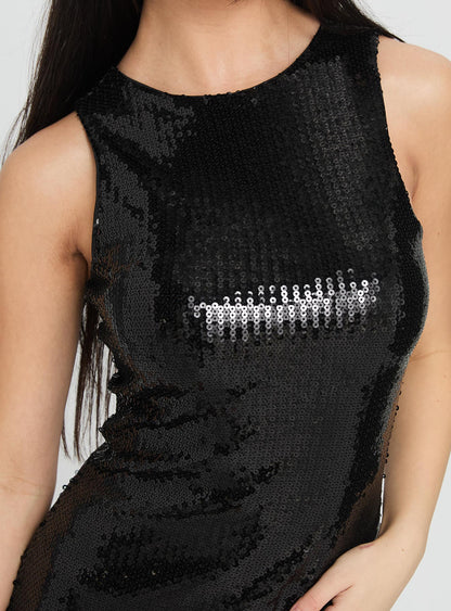 Yumiko Romper Black Sparkle Princess Polly