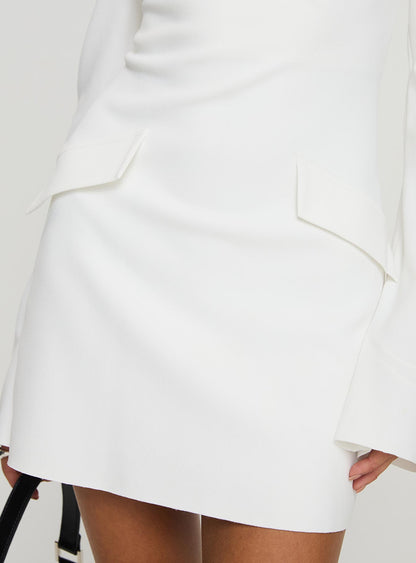 Carters Long Sleeve Mini Dress White Princess Polly