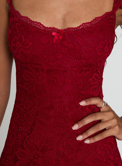 Beacall Mini Dress Red Princess Polly