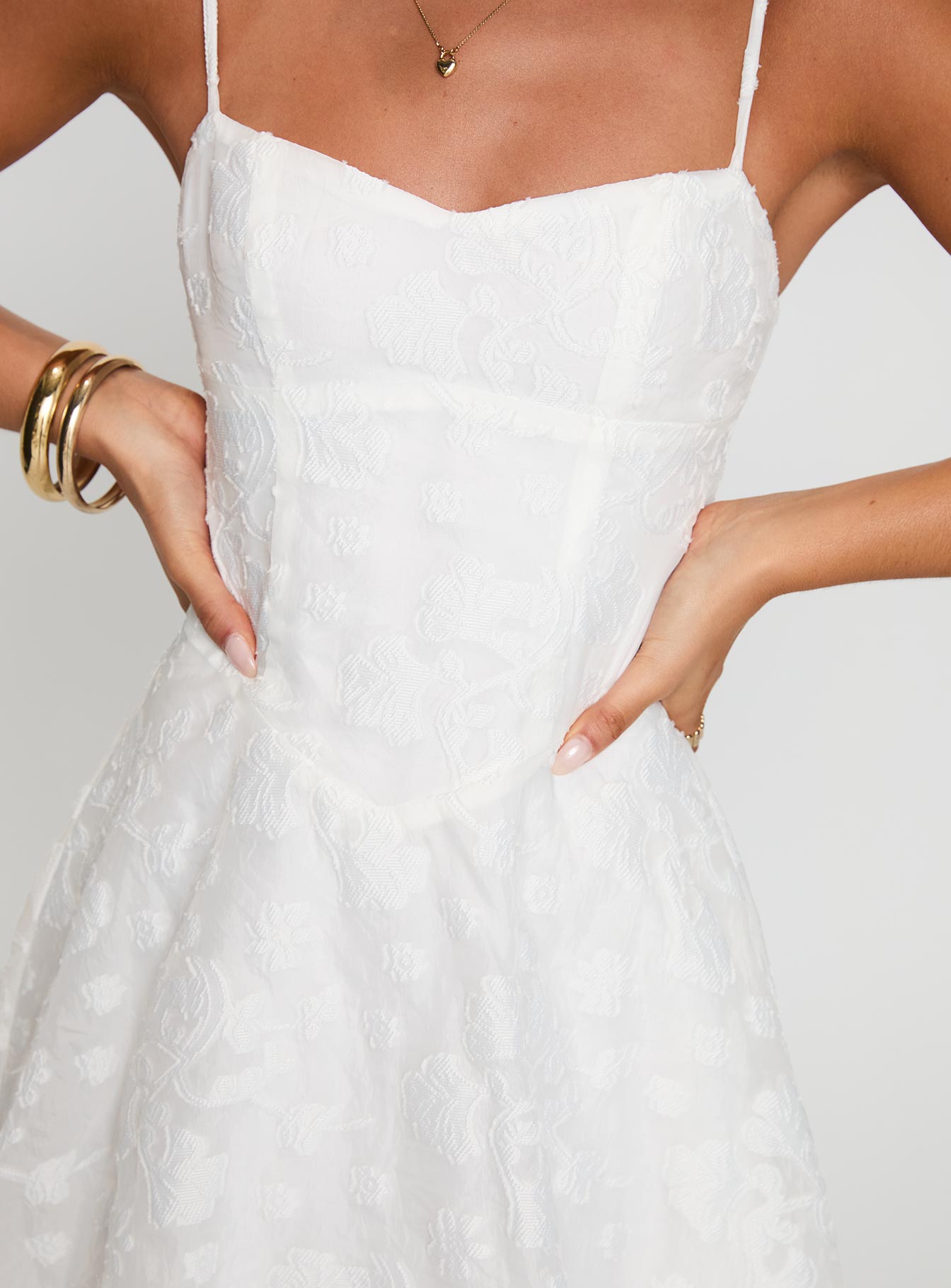 New Chapters Broderie Mini Dress White Princess Polly