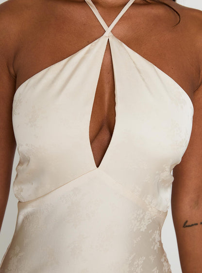 Limosina Halter Maxi Dress Champagne Princess Polly