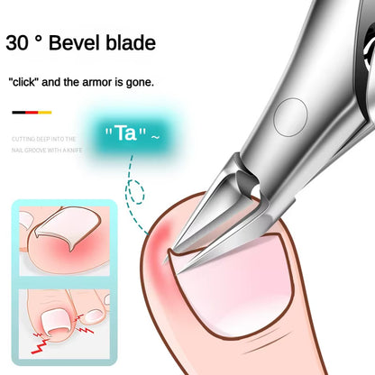 Professional Multi-Functional Labor-Saving Nail Clippers, Precision Tip Scissors for Ingrown Toenails, Thick/Hard Toenails