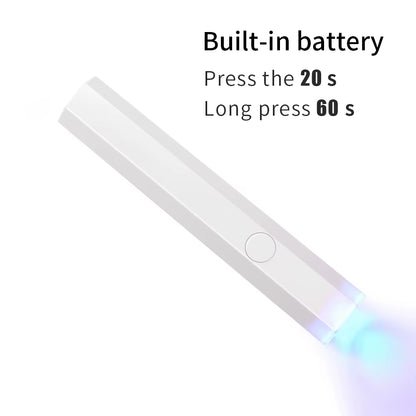 LULAA Handheld UV Light for Gel Nails Dryer LED UV Lamp Nail Polish Drying Lamp Portable Flashlight LED Lamp Mail Tools