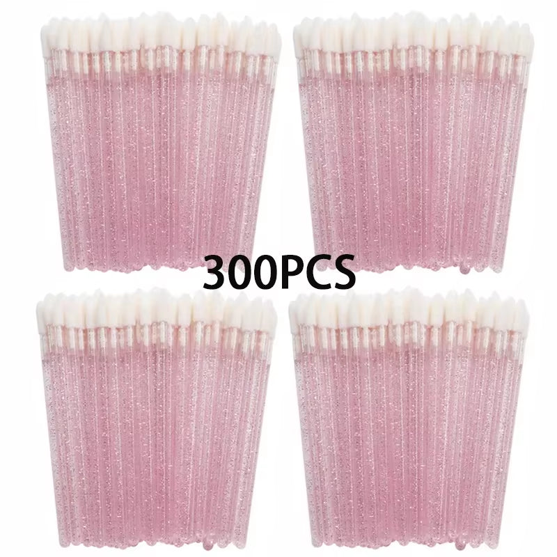 100/200Pcs Lip Wands Applicators Disposable Lip Brushes Lipstick Brush Mascara Applicator Gloss Wands Eyelash Extension Tool