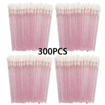 100/200Pcs Lip Wands Applicators Disposable Lip Brushes Lipstick Brush Mascara Applicator Gloss Wands Eyelash Extension Tool