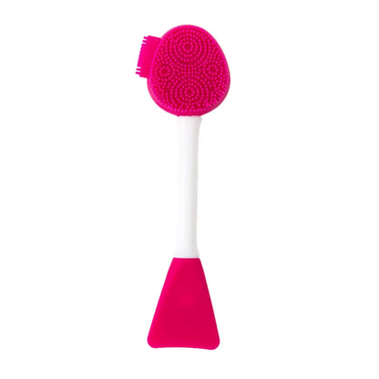 Facial Cleaning Silicone Brush Facial Mask Applicator Skincare Accessories Silicone Body Scrubbers 2In1 Spa Facial Wash Brushes