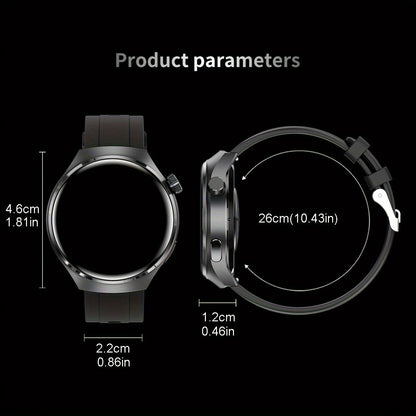 Black Silicone Men Smart Watch With Wireless Call, Message Reminder, Sports Mode, Custom Wallpaper, Sport Smart Watch