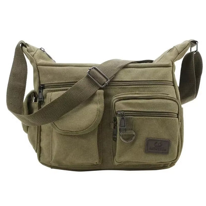 Heren Casual Sling Bag Messenger Crossbody Schouder Unisex Reizen Outdoor Vintage Tassen